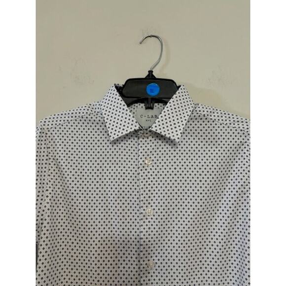 NWT C-Lab NYC Dress Shirt Button Down White Mens Small 14.5 32 - 33 - Picture 4 of 5